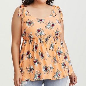 Floral Baby doll cut top